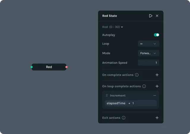 Step 4 — Entry action: set elapsedTime to 0