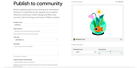 Publish an animation