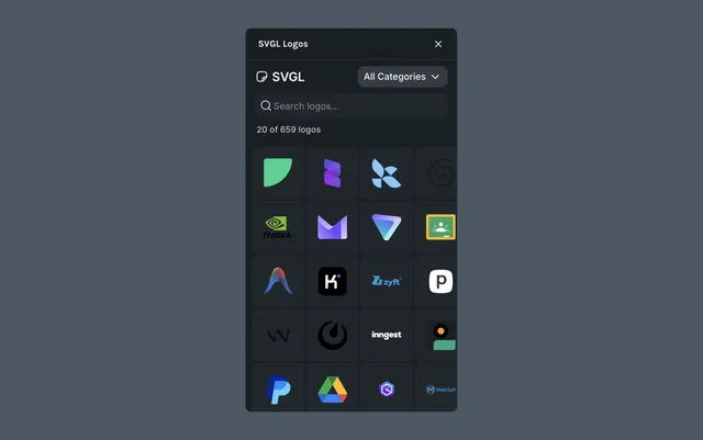 SVGL Logos plugin