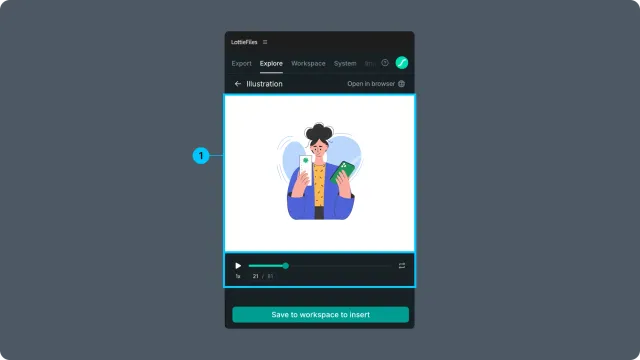 Premium animation preview with the Premium insert action highlighted