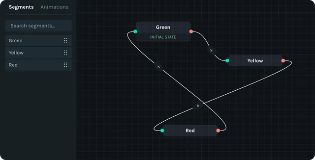 Step 2 — Green, Yellow, and Red states on the canvas