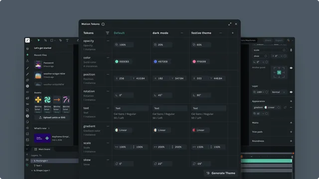 Motion Tokens Manager