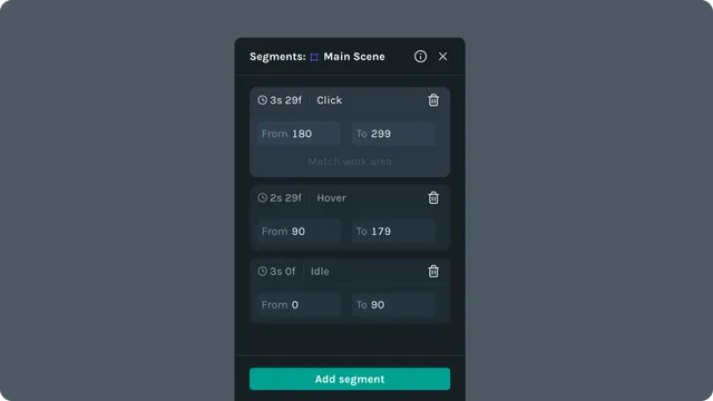 Step 1 — Idle, Hover, and Click segments
