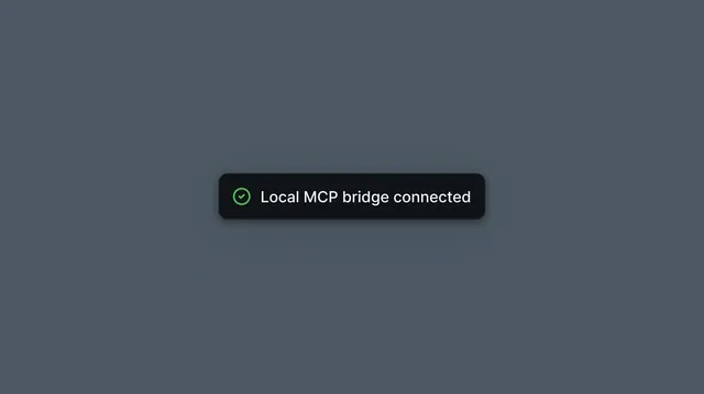 Lottie Creator notification: Local MCP bridge connected