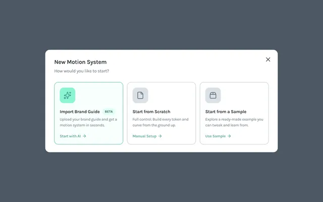 Motion System workflow new system