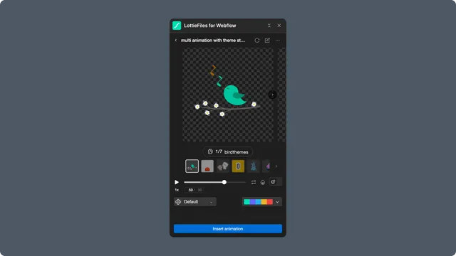 Multi-animation selection in Webflow