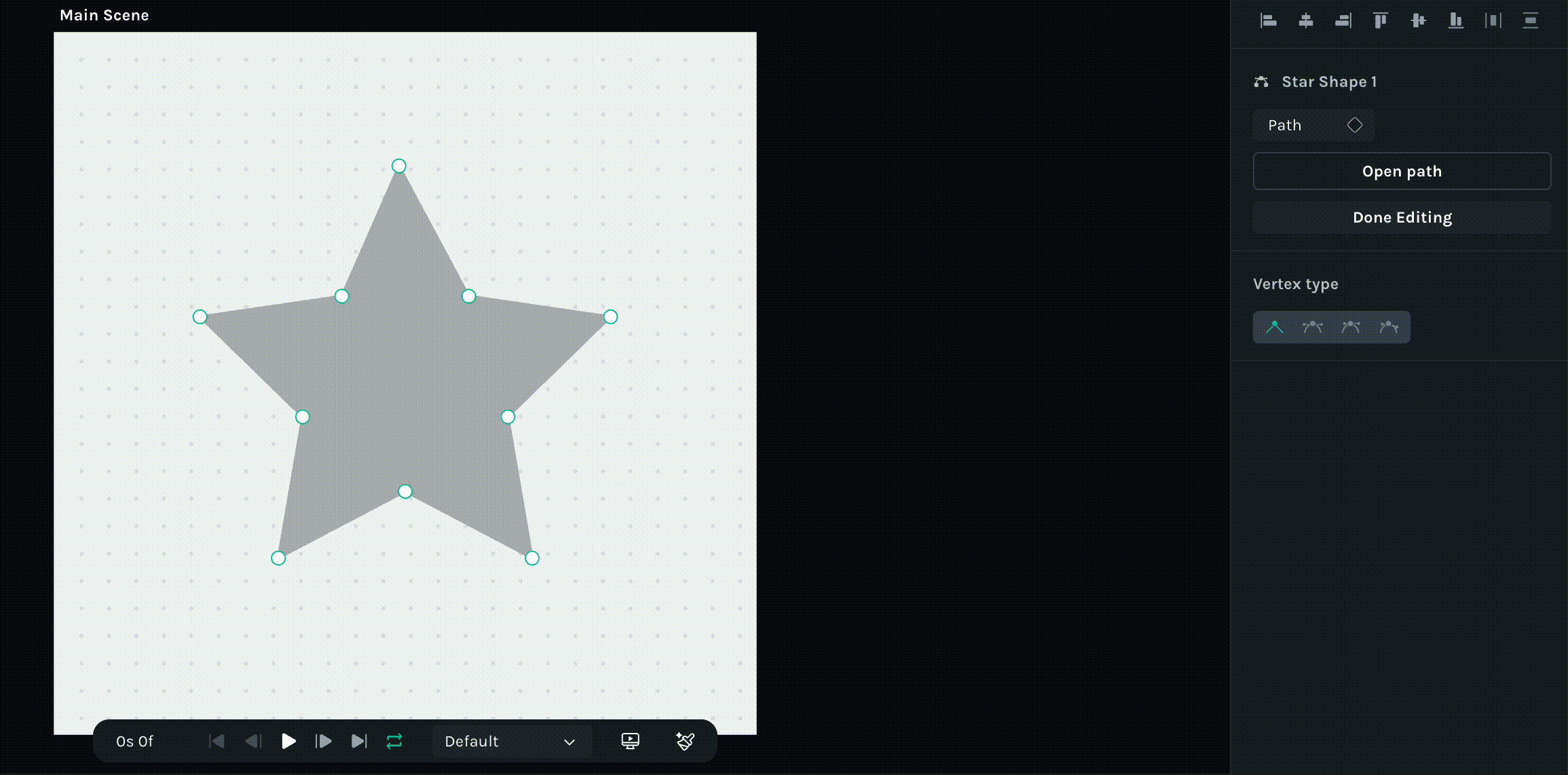 Sharp vertex